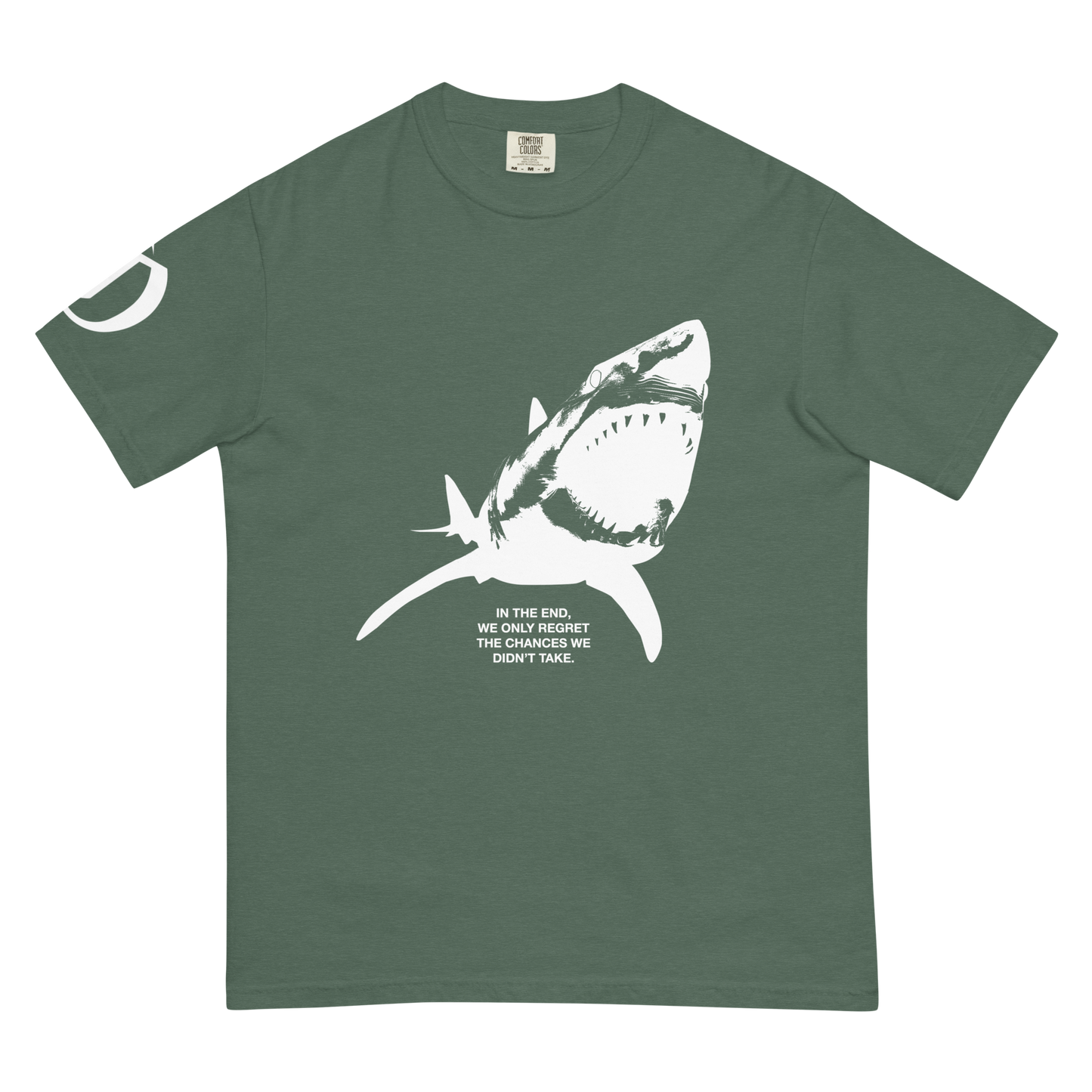 Shark heavyweight shirt Front & Sleeve Print