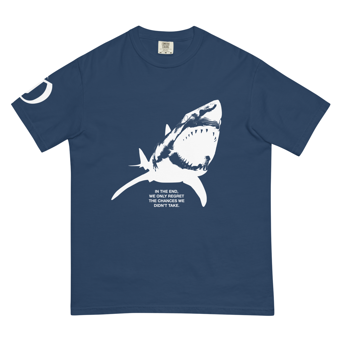 Shark heavyweight shirt Front & Sleeve Print